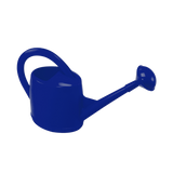Blue watering can on a white background