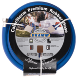 Dramm Colort Storm Premium Rubber Hose packaging with branding and product details.