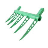 Green Broadfork on a white background