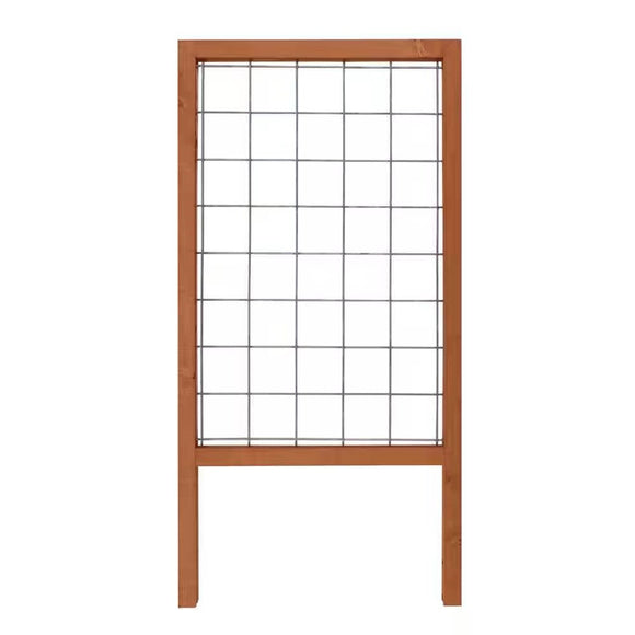 48-inch Outdoor Pine Wood Frame Garden Trellis with Metal Wire Lattice - FREE SHIPPING