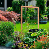 48-inch Outdoor Pine Wood Frame Garden Trellis with Metal Wire Lattice - FREE SHIPPING