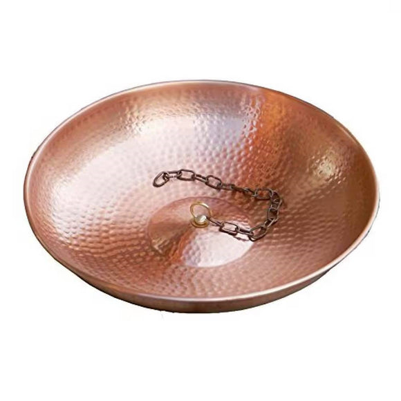 Premium Hand Hammered Copper Rain Chain Basin - 11-inch Diameter - FREE SHIPPING