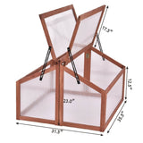 Farmhouse Double Box Wooden Small Portable Garden Greenhouse - FREE SHIPPING