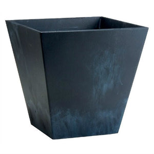 Contemporary 12-inch Square Planter in Black Plastic - FREE SHIPPING