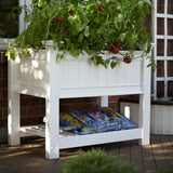 Elevated Planter Raised Grow Bed in White Vinyl - FREE SHIPPING