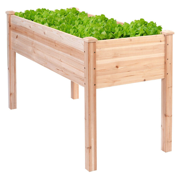 Solid Wood Cedar 30-inch High Raised Garden Bed Planter Box - FREE SHIPPING