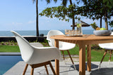 Oldbury Round Table and 4 Chamonix Carver Armchair Dining Set