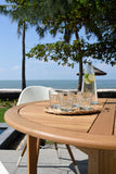 Oldbury Round Table and 4 Chamonix Carver Armchair Dining Set