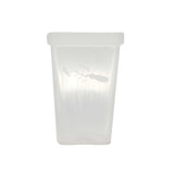 White plastic container on a white background