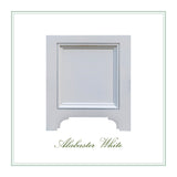 Alabaster white Eastover planter on a light beige background