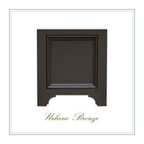 Dark brown Eastover Planter box with 'Urbane Bronze' text on a white background