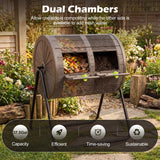 Compost Tumbler 37.5 Gallon Large Outdoor Compost Bin