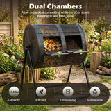 Compost Tumbler 37.5 Gallon Large Outdoor Compost Bin