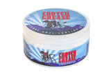 Jar of 'Crotch Grease' with a colorful label on a white background