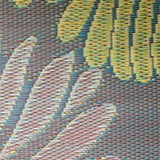 Close-up of a textured fabric with multicolor pattern