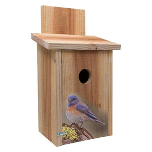 Cedar Birdhouse for Blue Birds with Easy Open Front Panel - FREE SHIPPING