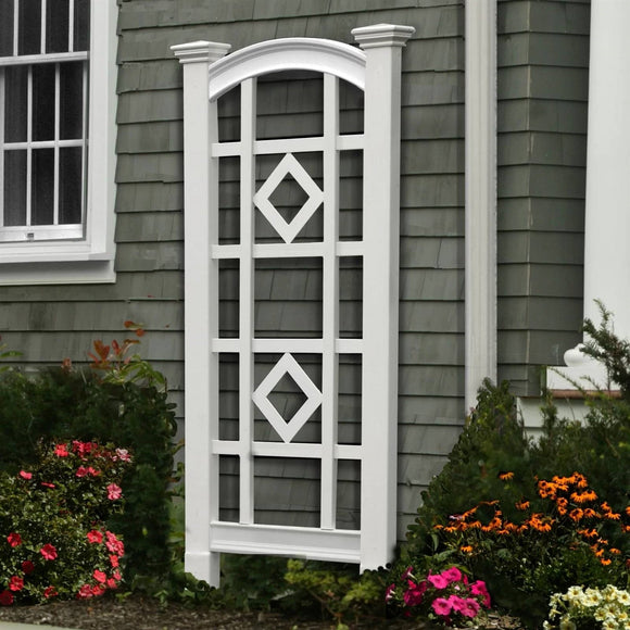 59-inch Outdoor Weather Resistant White Vinyl Garden Trellis - FREE SHIPPING