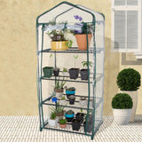 Durable 4-Tier Plant Stand Greenhouse with Zippered PVC Cover - FREE SHIPPING