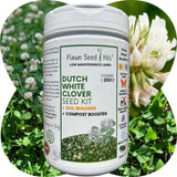 Flawn Seed Kits Dutch White Clover Seed Kit with clover plants in the background