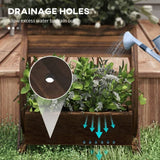 Farmhouse Wooden Wagon Wheel Fir Wood 2 Planter Garden - FREE SHIPPING