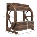 Farmhouse Wooden Wagon Wheel Fir Wood 2 Planter Garden - FREE SHIPPING
