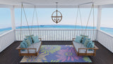 Daisy Violet outdoor mat