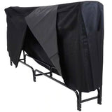 Indoor/Outdoor 8-ft. Black Metal Firewood Rack with Cover - FREE SHIPPING