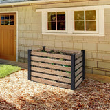 120 Gallon Outdoor Cedar Wooden Compost Bin in Natural Black Wood Finish - FREE SHIPPING