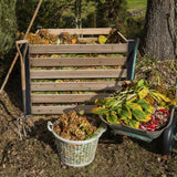 244 Gallon Outdoor Cedar Wooden Compost Bin in Natural Black Wood Finish - FREE SHIPPING
