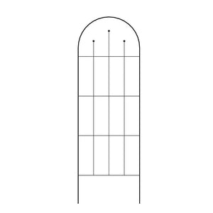Outdoor 80-inch Tall Garden Trellis in Black Powder Coated Steel Finish - FREE SHIPPING
