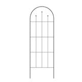 Outdoor 80-inch Tall Garden Trellis in Black Powder Coated Steel Finish - FREE SHIPPING
