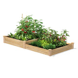 4 ft x 8 ft Cedar Wood 2 Tier Raised Garden Bed - Made in USA - FREE SHIPPING