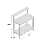 Solid Meranti Wood Outdoor Garden Potting Bench Table with Bottom Shelf - FREE SHIPPING
