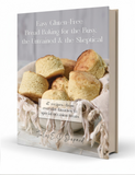 Book cover of 'Easy Gluten-Free Bread Baking for the Busy, the Untrained & the Skeptical' with images of bread.