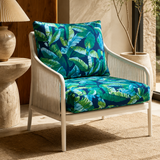 Green Banana Leaf Outdoor Slipcover Set – 4 Pack (2 Pillow Covers + 2 Seat Covers) – Compatible with Select IKEA Cushions