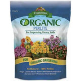 Espoma Organic Perlite packaging for improving heavy soils with floral imagery on a white background