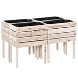 Farmhouse 4 Piece Wooden Elevated Raised Garden Bed Planter Box - FREE SHIPPING