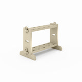 Beige Fishing Rod Holder with multiple holes on a white background