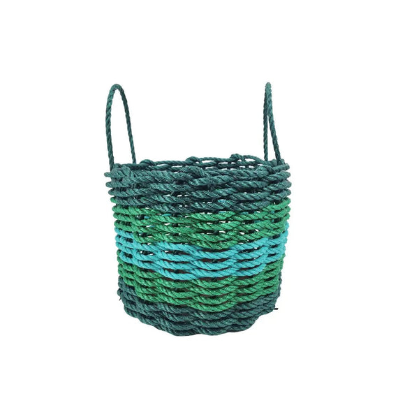 Five Stripe Rope Storage Basket Hunter Green, Green, Teal - FREE SHIPPING