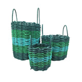 Five Stripe Rope Storage Basket Hunter Green, Green, Teal - FREE SHIPPING