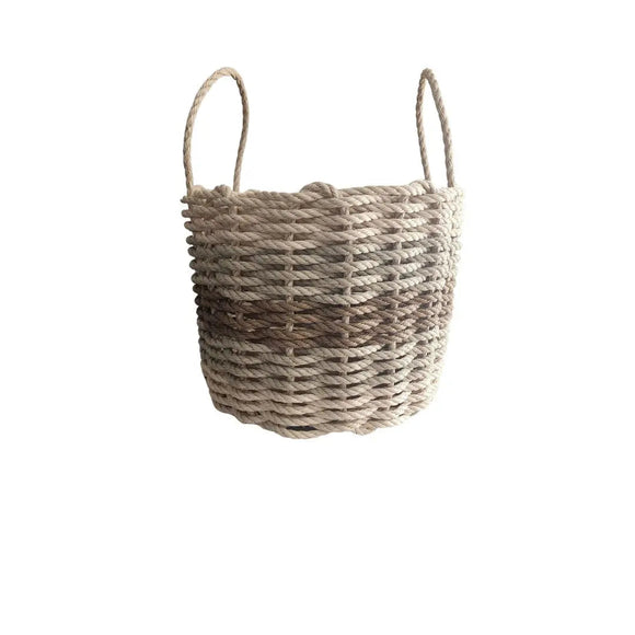 Five Stripe Rope Storage Basket Light Tan, Tan, Brown - FREE SHIPPING