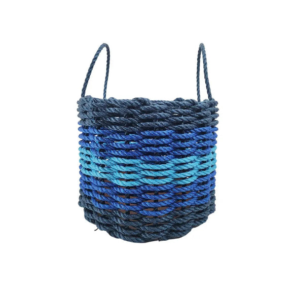 Five Stripe Rope Storage Basket Navy Blue, Blue, Light Blue - FREE SHIPPING