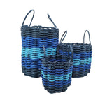 Five Stripe Rope Storage Basket Navy Blue, Blue, Light Blue - FREE SHIPPING