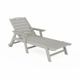 Gray Flat Chaise Lounge on a white background