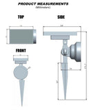 2-Piece LED Solar Spotlights - Oil-Rubbed Bronze 50 Lumen