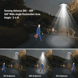 4500W Solar Outdoor Light Round 360° Wide Angle UFO Garden Pole And Wall Street Lights with Remote