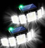 250W Solar Lights Outdoor Waterproof Flood Security Motion Sensor - 496 LEDs 3000 Lumens 360° Illumination- 2Pack