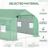 11.5 ft x 9.8 ft. Greenhouse with Green PE Cover and Heavy Duty Steel Frame - FREE SHIPPING