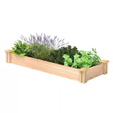 Unfinished Cedar Wood Raised Garden Bed Planter 4-ft x 16-inch - Made in USA - FREE SHIPPING