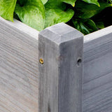 3 Grey Wood Elevated Planter Set Vegetable Herb Flowers Raised Garden Beds - FREE SHIPPING
